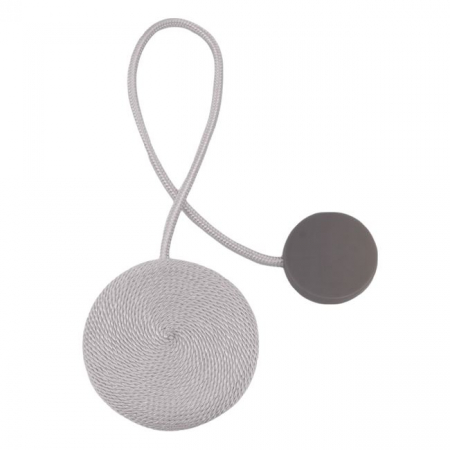 Covoare si perdele - Brosa cu snur si magnet pentru perdea/draperie, gri, 39 cm