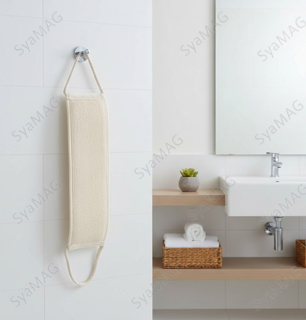 Burete de baie, tip centura, pentru spate, 50x8 cm, utilizare facila, manere practice [1]