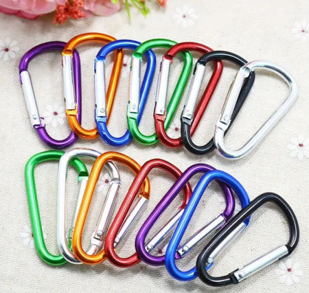 Carlige metalice carabinier, colorate, 4.7x2.5 cm, 10 buc [2]