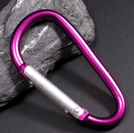 Carlige metalice carabinier, colorate, 4.7x2.5 cm, 10 buc [4]
