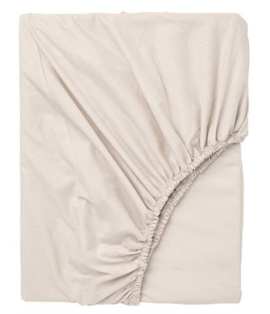 Paturi si perne - Cearsaf cu elastic, bej, 140x200 cm, 100% bumbac