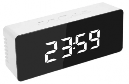 Ceas digital LED, afisare temperatura - umiditate, alimentare USB / 3 baterii AAA [1]