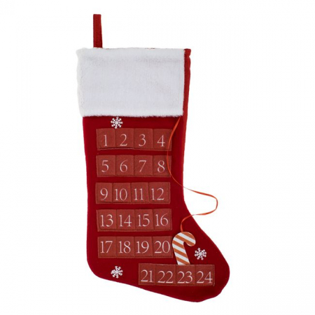 Toate produsele - Cizmulita de Craciun cu calendar - 45 cm