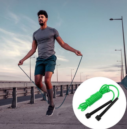 Sport & Timp liber - Coarda de sarit cu manere, ajustabila, 275 cm