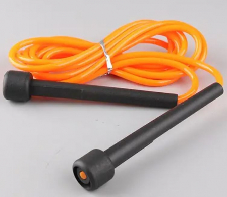 Sport & Timp liber - Coarda fitness, cu manere subtiri, portocaliu/negru, 275 cm