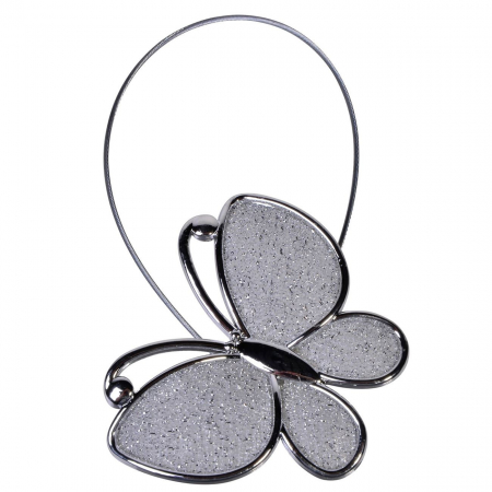 Home & Deco - Accesoriu strangere perdea fluture cu magnet, 20 cm