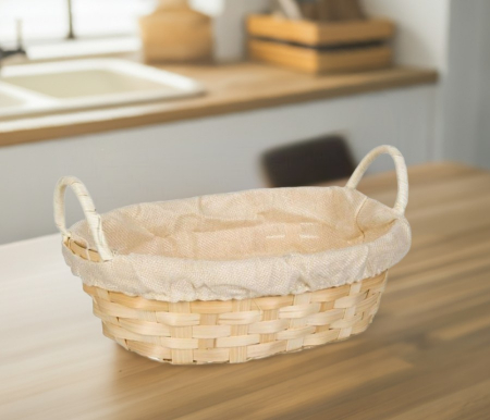 Cos de paine cu material textil, bambus,  25x20x8 cm [1]