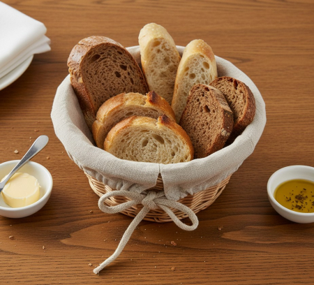 Cos paine, din rachita, husa din bumbac detasabila, 18x8 cm [1]