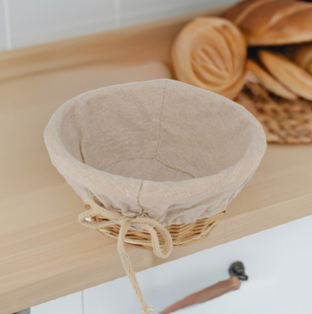 Cos paine, din rachita, husa din bumbac detasabila, 18x8 cm [1]