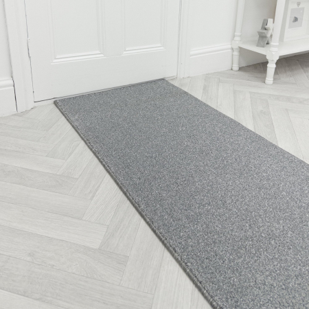 Covoare si perdele - Covor cu tesatura plata, gri, 110x45 cm
