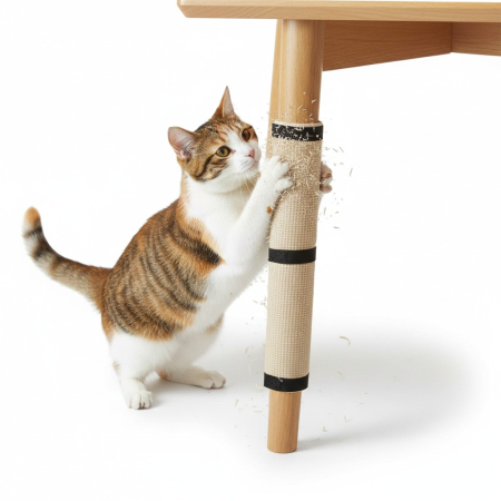 Pet Shop - Covor de ascutit ghiare pentru pisica, sistem de prindere de mobila cu arici, 63x25 cm