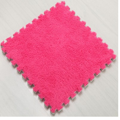 Covor din spuma pufos, puzzle roz, 10 piese, 30x30x1 cm [1]