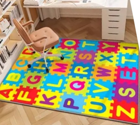 Toate produsele - Covor pentru copii, cu litere, model alfabet, 90x120 cm