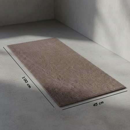 Covor tip mocheta, maro, 100x45 cm, pentru hol, bucatarie, baie sau balcon [2]