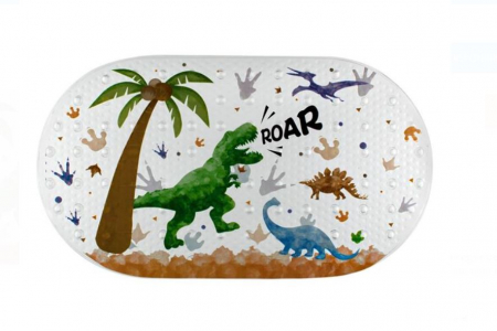 Siguranta si protectie - Covoras cada, antiaderent, model dinozauri, 69x38.5cm