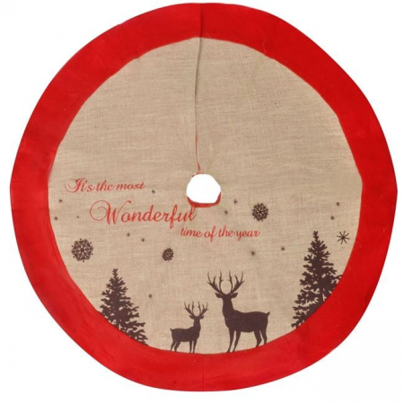 Toate produsele - Covoras pentru brad din iuta cu reni - 102cm