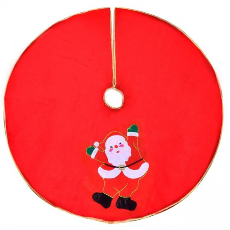 Toate produsele - Covoras pentru brad rosu cu Mos Craciun - 106cm