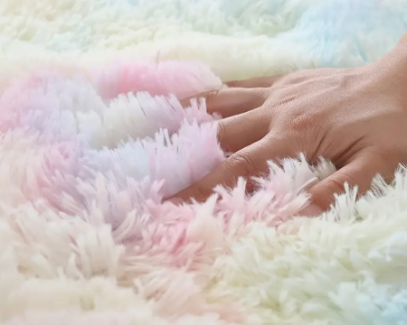 Covoras rotund, blanita sintetica, multicolor, Ø 80 cm [1]