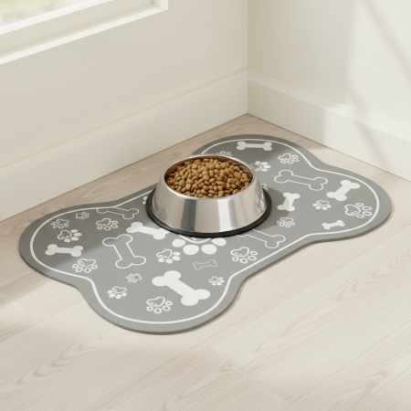 Covoras tip suport bol hrana animale de companie, 60x40 cm, textil cauciucat [1]
