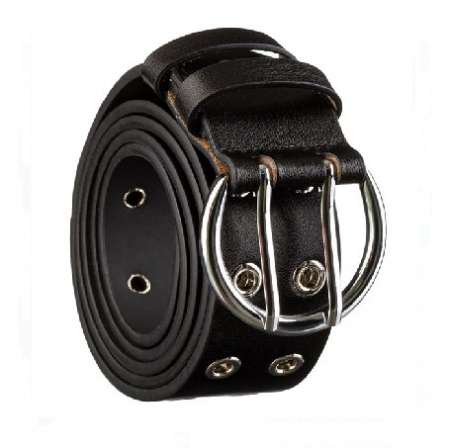 Rucsacuri, curele si accesorii - Curea din piele ecologica, cu gauri metalice, 110x4 cm