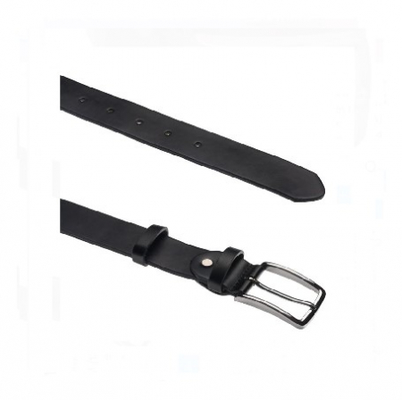 Curea din piele ecologica, barbati, neagra, 120x3,2 cm [1]