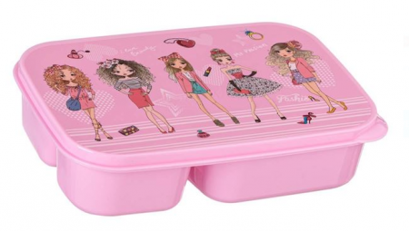Cutie alimentara pentru copii, 3 compartimente, model fashion, 1 litru [1]