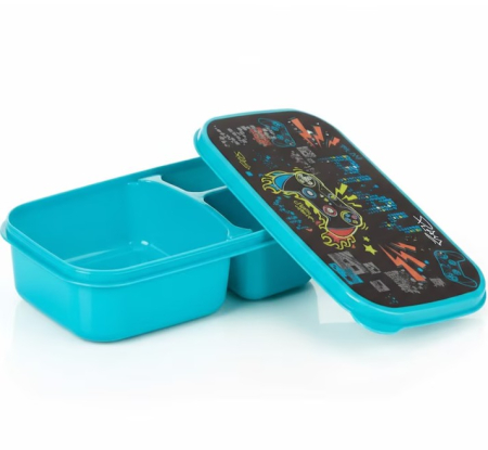 Bucatarie si servire - Cutie alimentara pentru copii, tip caserola, cu 3 compartimente, model gamer