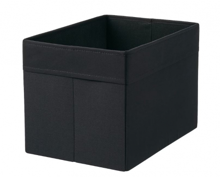 Huse si cutii depozitare - Cutie din material textil, neagra,  25x35x25 cm