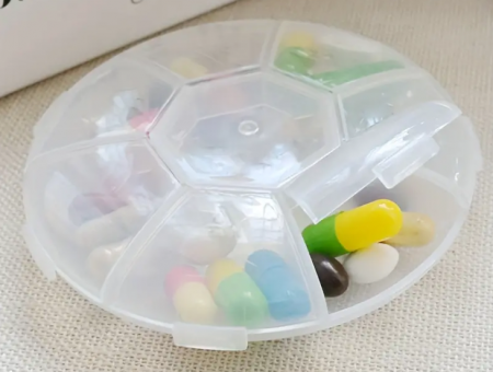 Cutie organizatoare cu 7 compartimente,  transparenta, 11x3,5 cm [2]