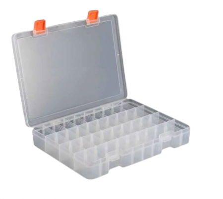Huse si cutii depozitare - Cutie pentru organizare, 40 compartimente, 38x28.5x5.5 cm