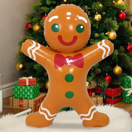 Toate produsele - Decoratiune Craciun, Om de turta dulce gonflabil, 57 cm