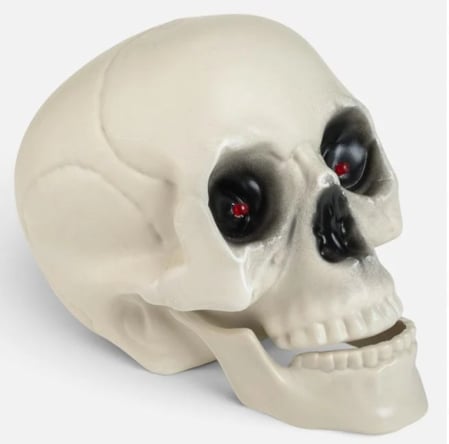 Toate produsele - Decoratiune Halloween - Craniu cu led ,19 cm