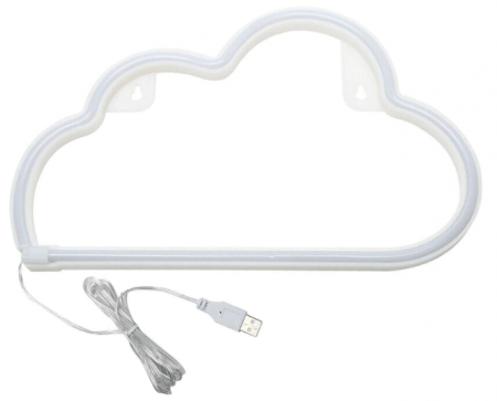 Decoratiune luminoasa LED neon, model NOR, lumina calda, 29.5x18.3x1.5 cm, alimentare USB [3]