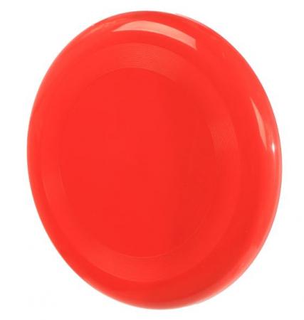 Jocuri si jucarii interactive - Disc frisbee rosu, din plastic, 26 cm