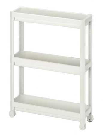 Etajera carucior, cu 3 rafturi din plastic polipropilenic, 54x18x71 cm [2]