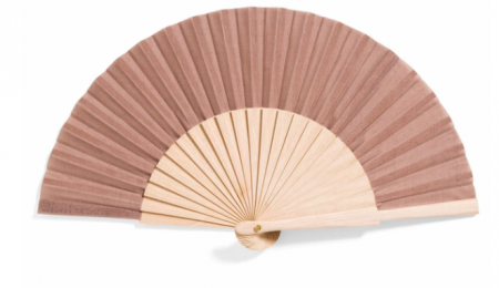 Articole de vara - Evantai bej, bambus, 19 cm