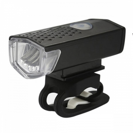 Accesorii biciclete - Far cu LED proiector pentru bicicleta, cablu USB inclus, 3 moduri de lumina, IPX4, negru