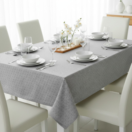 Bucatarie si servire - Fata de masa, gri, bumbac / poliester, 180x140 cm