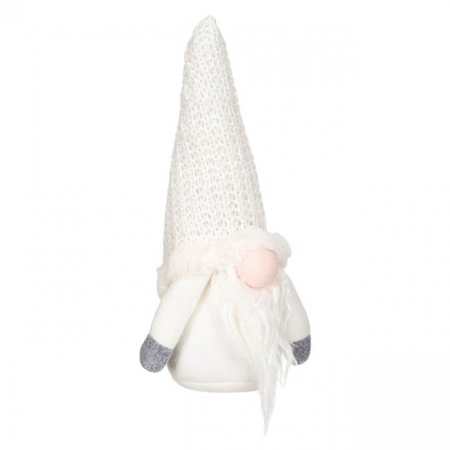 Toate produsele - Figura decorativa de Craciun, model gnome, alb, 25 cm