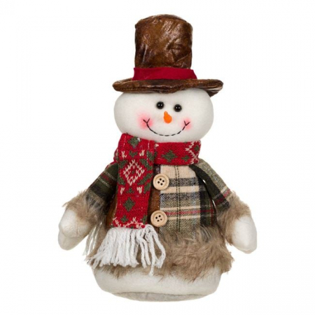 Toate produsele - Figura decorativa de Craciun Om de zapada, textil, 27cm
