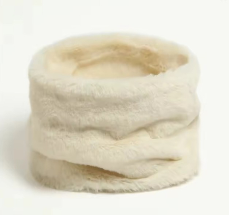 Fular circular din blana ecologica, cu snur pentru ajustare, 26x25 cm [1]