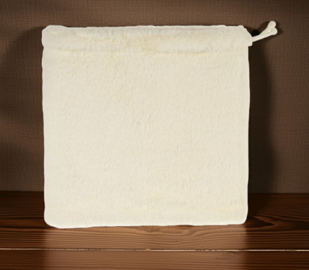 Fular circular din blana ecologica, cu snur pentru ajustare, 26x25 cm [3]