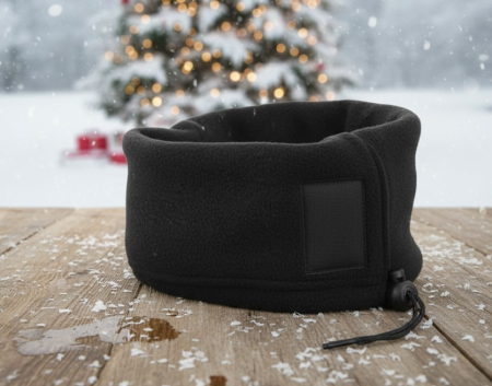 Rucsacuri, curele si accesorii - Fular circular din material fleece, moale si catifelat, cu snur reglabil, unisex