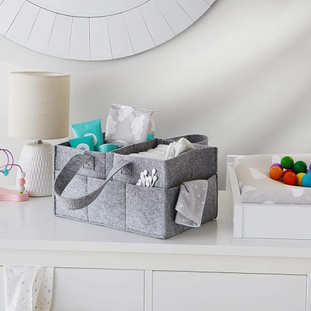 Geanta organizatoare pentru scutece si accesorii copii, pasla, 33x23x18cm [1]