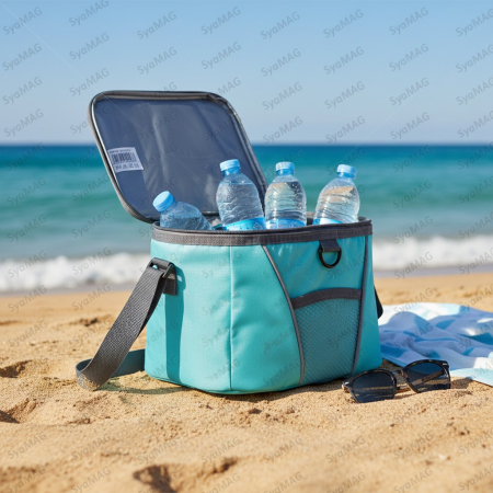 Geanta termica, cu fermoar si curea reglabila de umar, capacitate 6 L, 22x17x17 cm, pentru camping, plaja, scoala, picnic sau utilizare zilnica, depozitare inteligenta, pastreaza temperatura [3]