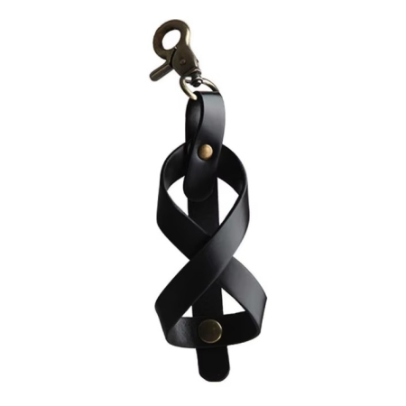 Colectia Kendama - Husa depozitare si transport pentru kendama, din piele ecologica, model breloc, 12x6 cm, negru