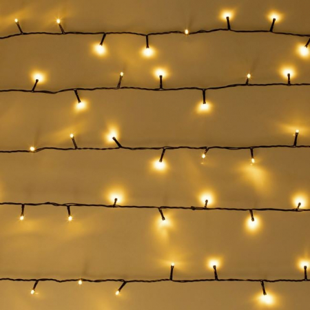 Toate produsele - Instalatie de lumini cu 96 becuri LED, cu lumina calda si baterii - 9.50m