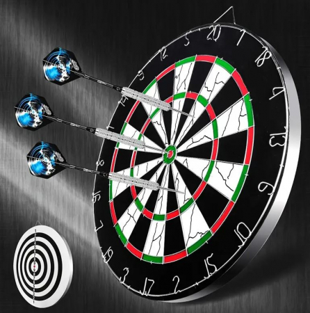 Sport & Timp liber - Tabla Darts, cu 2 fete, 5 sageti incluse, 44.6 cm