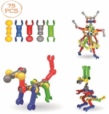 Jocuri si jucarii interactive - Joc de Indemanare, imbinare forme, 75 piese
