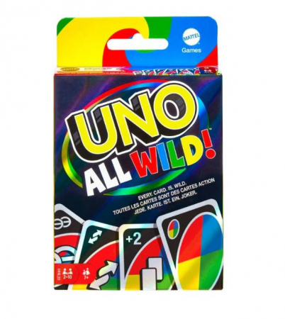 Jocuri si jucarii interactive - Joc de masă Uno All Wild, 7 ani +